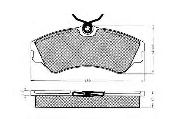 Комплект тормозных колодок, дисковый тормоз