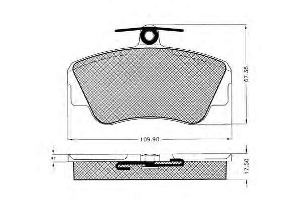 Комплект тормозных колодок, дисковый тормоз