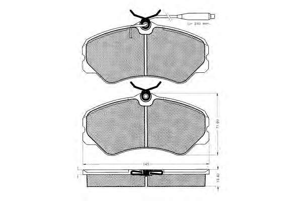 Комплект тормозных колодок, дисковый тормоз