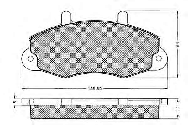Комплект тормозных колодок, дисковый тормоз