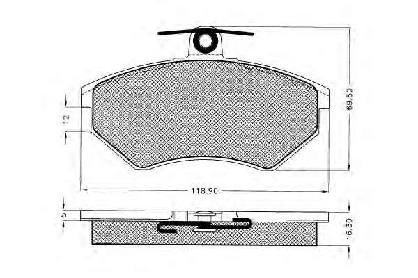 Комплект тормозных колодок, дисковый тормоз