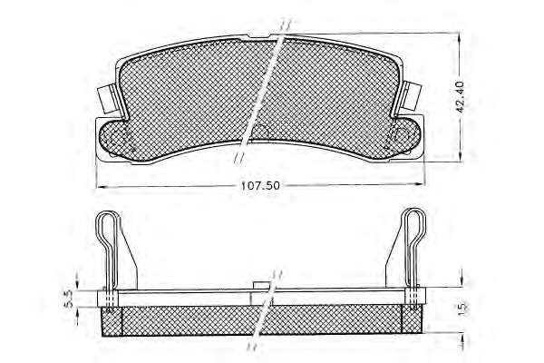Комплект тормозных колодок, дисковый тормоз