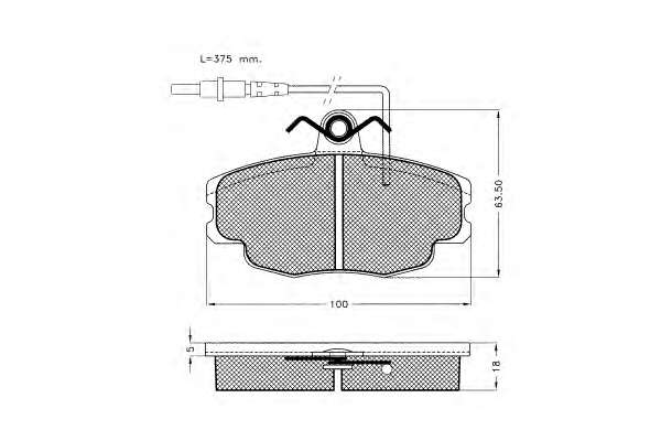 Гальмівні колодки, дискове гальмо (набір)