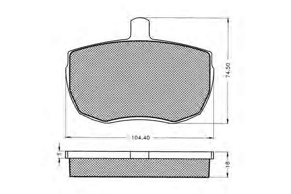 Комплект тормозных колодок, дисковый тормоз