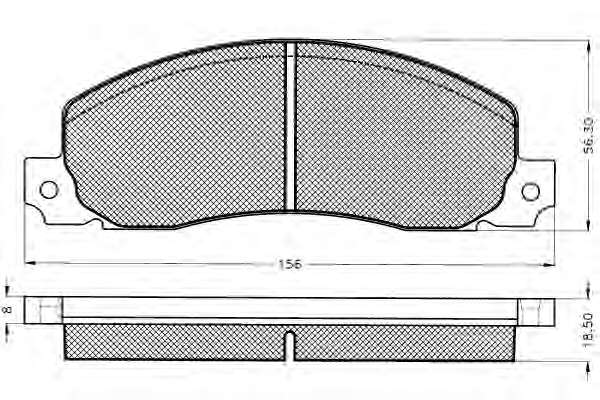 Гальмівні колодки, дискове гальмо (набір)