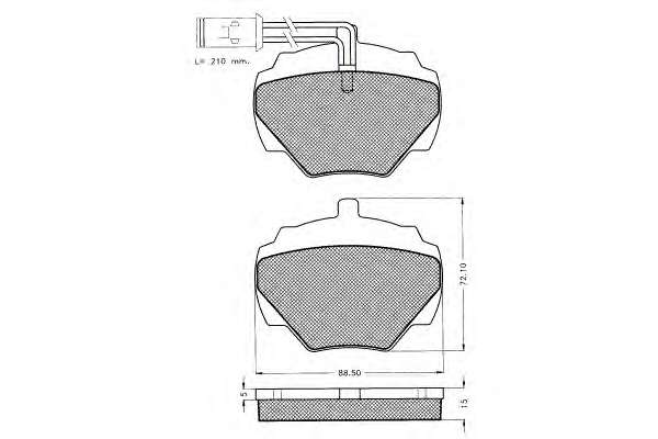 Комплект тормозных колодок, дисковый тормоз