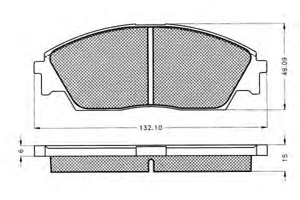 Комплект тормозных колодок, дисковый тормоз