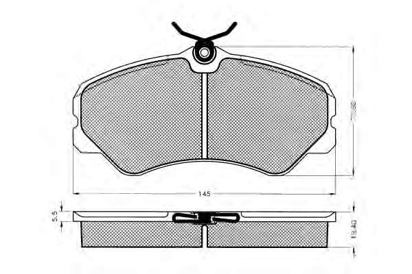 Комплект тормозных колодок, дисковый тормоз