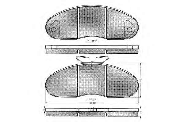 Комплект тормозных колодок, дисковый тормоз