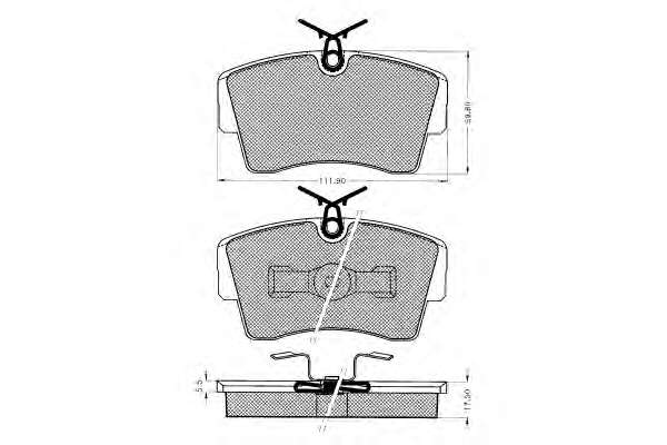 Комплект тормозных колодок, дисковый тормоз