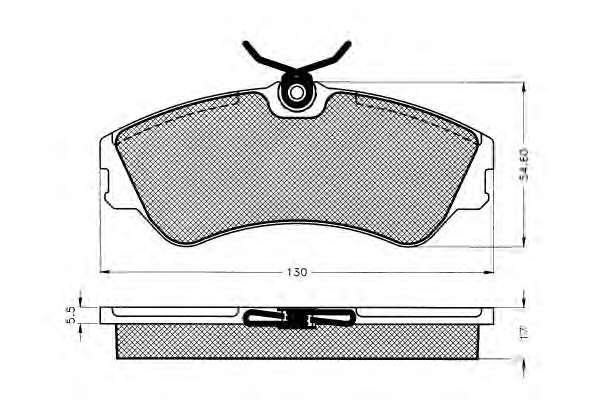 Комплект тормозных колодок, дисковый тормоз