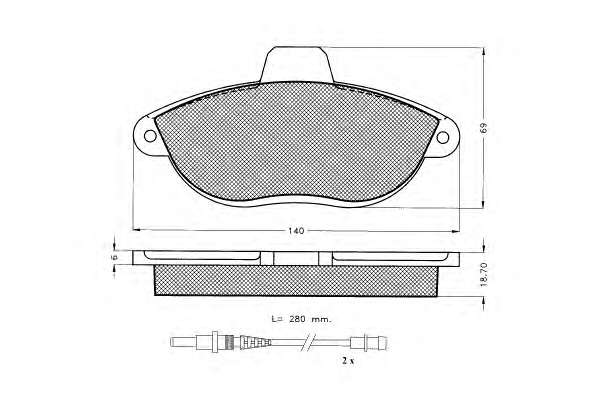 Гальмівні колодки, дискове гальмо (набір)