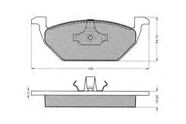 Комплект тормозных колодок, дисковый тормоз