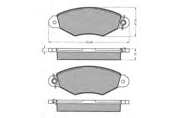 Комплект тормозных колодок, дисковый тормоз