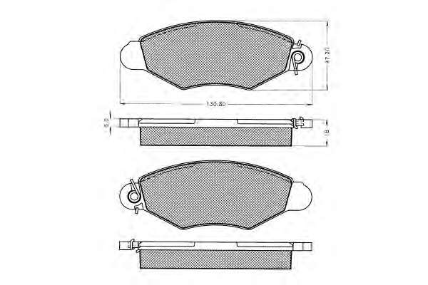Гальмівні колодки, дискове гальмо (набір)