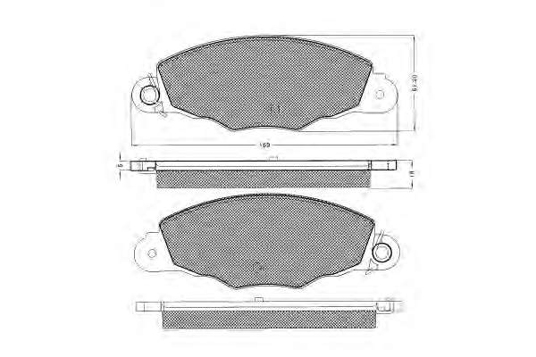 Гальмівні колодки, дискове гальмо (набір)