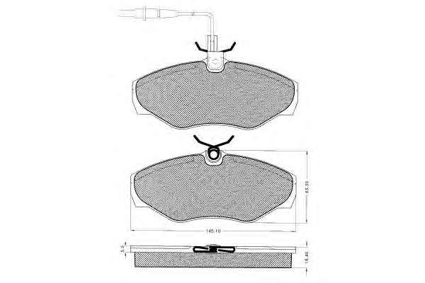 Гальмівні колодки, дискове гальмо (набір)