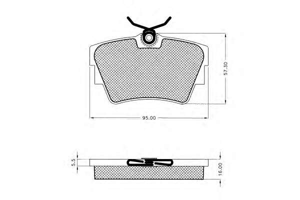 Гальмівні колодки, дискове гальмо (набір)