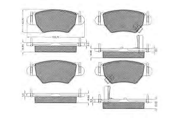 Комплект тормозных колодок, дисковый тормоз