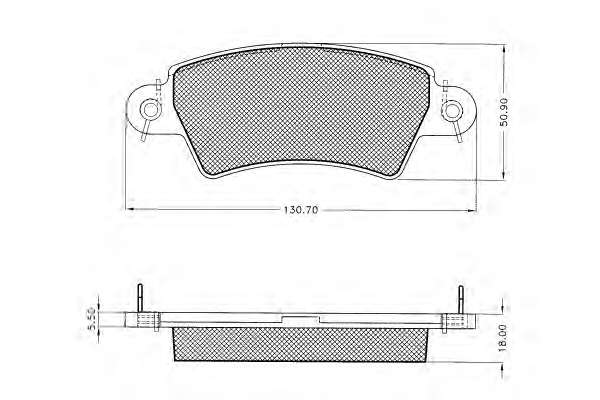 Гальмівні колодки, дискове гальмо (набір)