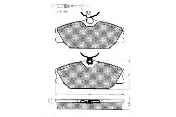 Гальмівні колодки, дискове гальмо (набір)
