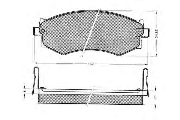 Комплект тормозных колодок, дисковый тормоз