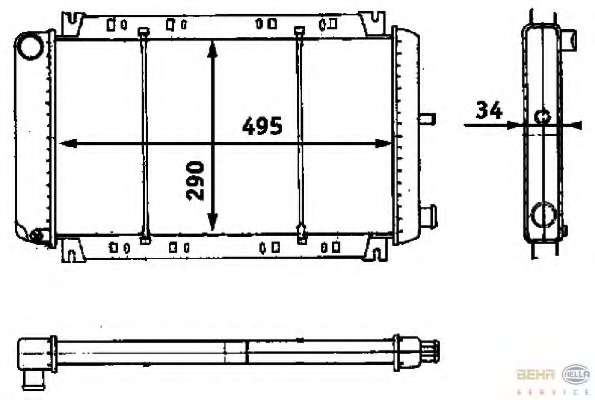 Радиатор, охлаждение двигателя