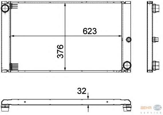 Радиатор, охлаждение двигателя