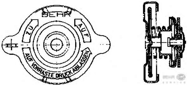 Крышка, резервуар охлаждающей жидкости