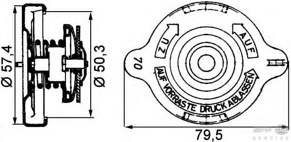 Крышка, резервуар охлаждающей жидкости