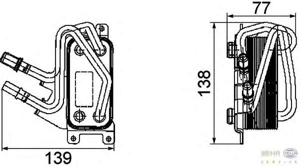 масляный радиатор, двигательное масло