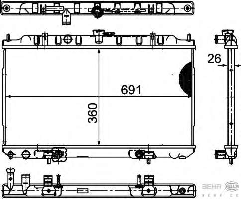 Радиатор, охлаждение двигателя