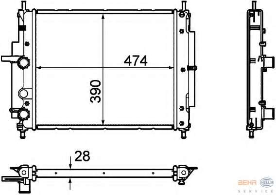 Радиатор, охлаждение двигателя