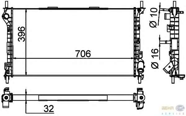 Радиатор, охлаждение двигателя