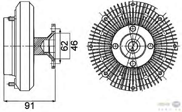 Сцепление, вентилятор радиатора