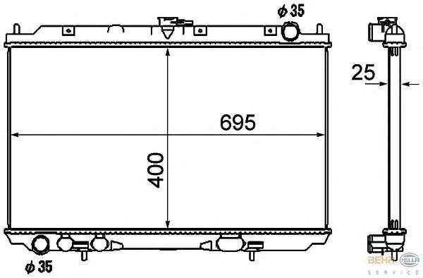 Радиатор, охлаждение двигателя