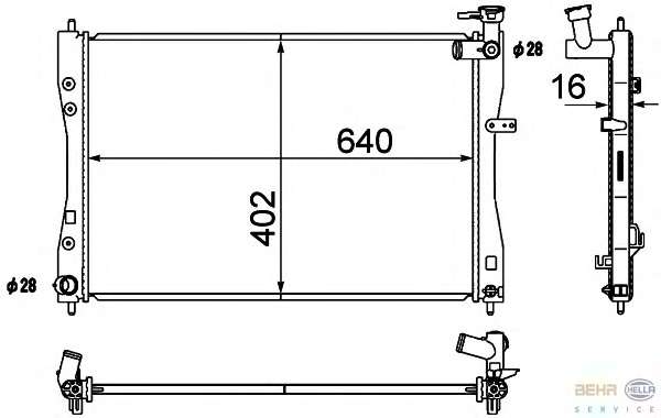 Радиатор, охлаждение двигателя