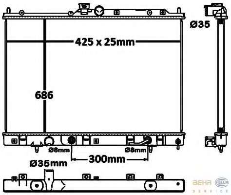Радиатор, охлаждение двигателя