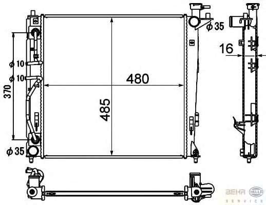 Радиатор, охлаждение двигателя