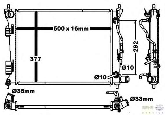 Радиатор, охлаждение двигателя