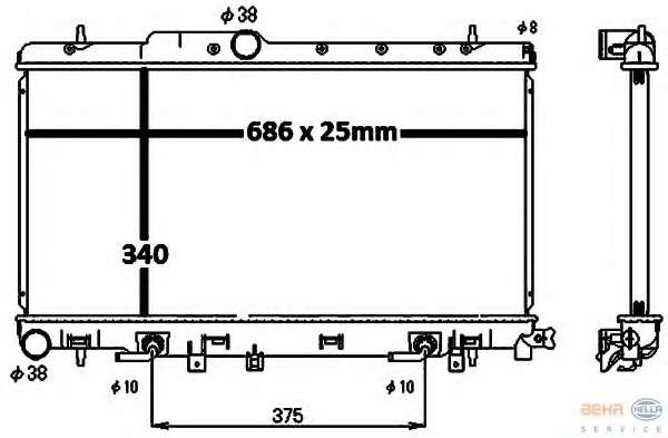 Радиатор, охлаждение двигателя