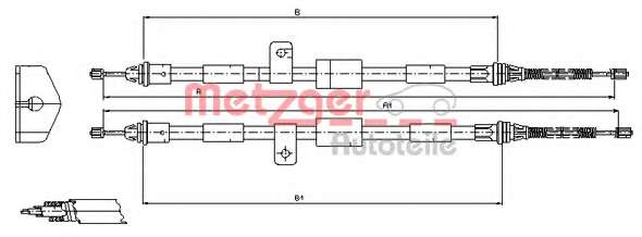 Трос, стояночная тормозная система