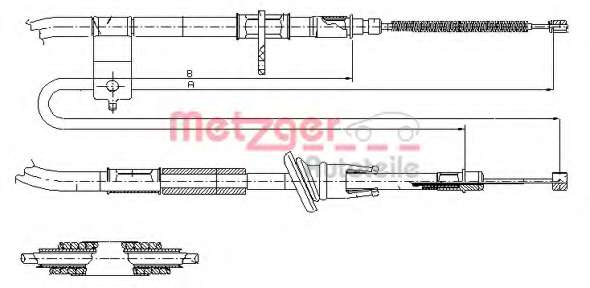 Трос, стояночная тормозная система
