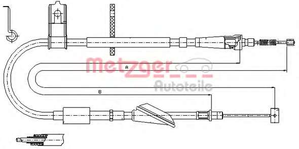 Трос, стояночная тормозная система