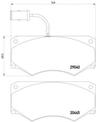 Комплект тормозных колодок, дисковый тормоз