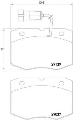 Комплект тормозных колодок, дисковый тормоз