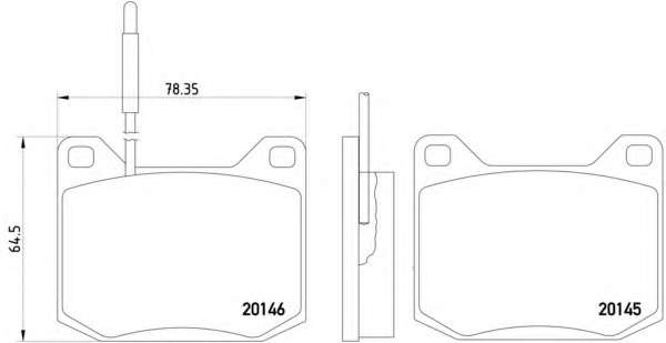 Комплект тормозных колодок, дисковый тормоз