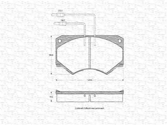 Комплект тормозных колодок, дисковый тормоз