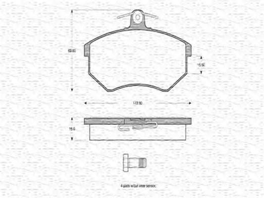 Комплект тормозных колодок, дисковый тормоз