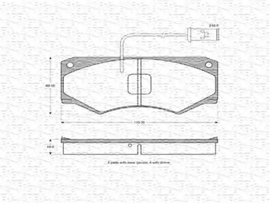 Комплект тормозных колодок, дисковый тормоз